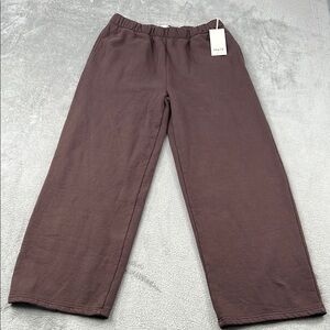 NEW MATE The Label XL‎ 100% Organic Cotton Fleece Straight Leg Sweatpant Pockets